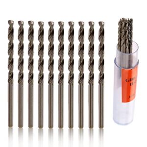 mtsooning 10pcs 1.1mm twist drill bit with straight shank hss jobber length drilling for cast iron,wood,stainless steel and other soft metals