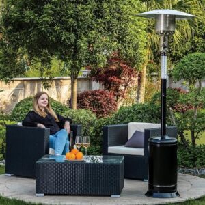 Legacy Heating Commercial Outdoor Patio Heater, Hammered Black