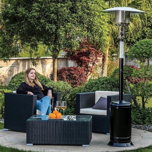 Legacy Heating Commercial Outdoor Patio Heater, Hammered Black