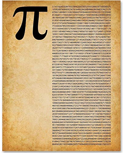 Math Art Prints - Pi - 11x14 Unframed Print - Classroom Wall Posters & Prints, Math Teacher Office Pictures For Wall, Classroom Posters High School College