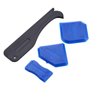 4 pieces silicone caulking tool set sealant finishing tool grout scraper caulking removal tool for kitchen bathroom floor sink joint sealant sealing,reuse and replace