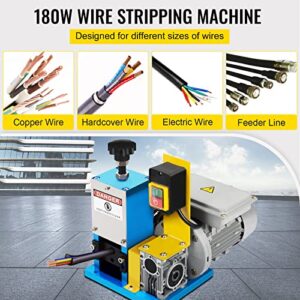 Happybuy Automatic Electric Wire Stripping Machine 0.05"-0.98",Portable Blue Wire Stripper, Wire Stripping Machine Tool for Scrap Copper Recycling (Blue)