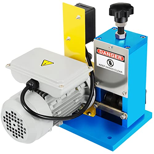 Happybuy Automatic Electric Wire Stripping Machine 0.05"-0.98",Portable Blue Wire Stripper, Wire Stripping Machine Tool for Scrap Copper Recycling (Blue)