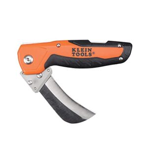 Klein Tools 44218 Utility Knife, Lockback Electricians Knife and Folding Knife with Hawkbill Blade for Cable Skinning, Replaceable Blade