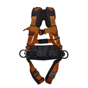 malta dynamics warthog comfort maxx construction harness with removable belt, side d-rings and additional thick padding, osha/ansi compliant, large-xlarge