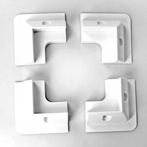 NUZAMAS Solar Panel Universal 4 Corner Drill-Free Glue Mounting Brackets for RV Marine Flat Roof Camping Van and Caravan Installations UV-Resistant- White