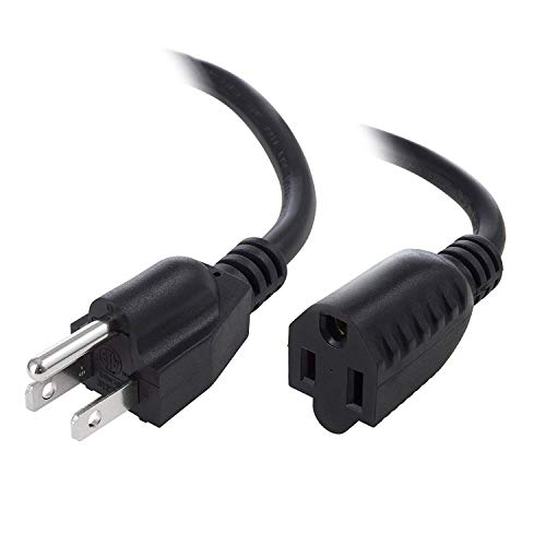 3ft (1M) 16AWG (Power Extension Cord) Power Extension Cable 3 Feet (1 Meters) 3 Conductor (NEMA 5-15P to NEMA 5-15R) 13 Amp Power Cable ED713898