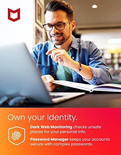 McAfee Total Protection 2022 Student Edition | 5 Device | Antivirus Internet Security Software | VPN, Password Manager, Dark Web Monitoring | PC/Mac/Android/iOS | 1 Year Subscription | Download Code - Prime Student Exclusive