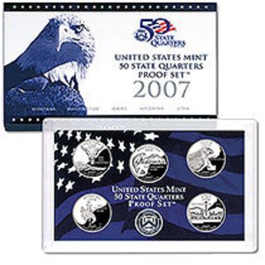2007 s us proof set stat quarters comes in original packaging from the us mint proof