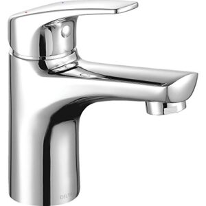 delta faucet modern single hole bathroom faucet, single handle bathroom faucet chrome, bathroom sink faucet, drain assembly, chrome 534lf-pp