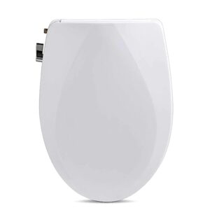 alpha one v2 bidet seat - improved color - elongated - non-electric dual nozzles - ultra low profile - powerful spray - ez 1 lever control - brass valve and fittings - led nightlight
