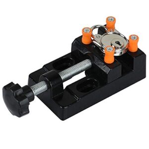 Z-COLOR Mini Flat Clamp Table Jaw Bench Clamp Mini Drill Press Vice Opening Parallel Table Vise DIY Sculpture Craft Carving Tool