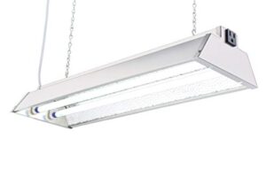 durolux dl822n t5 ho 2ft 2 fluorescent lamps grow lighting system with 5000 lumens and 6500k full spectrum and low profile 7" wide reflector