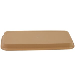 rescozy 12 Inch (Outside Length) Plastic Rectangular Planter Tray Flower Pot Saucer, Light Brown