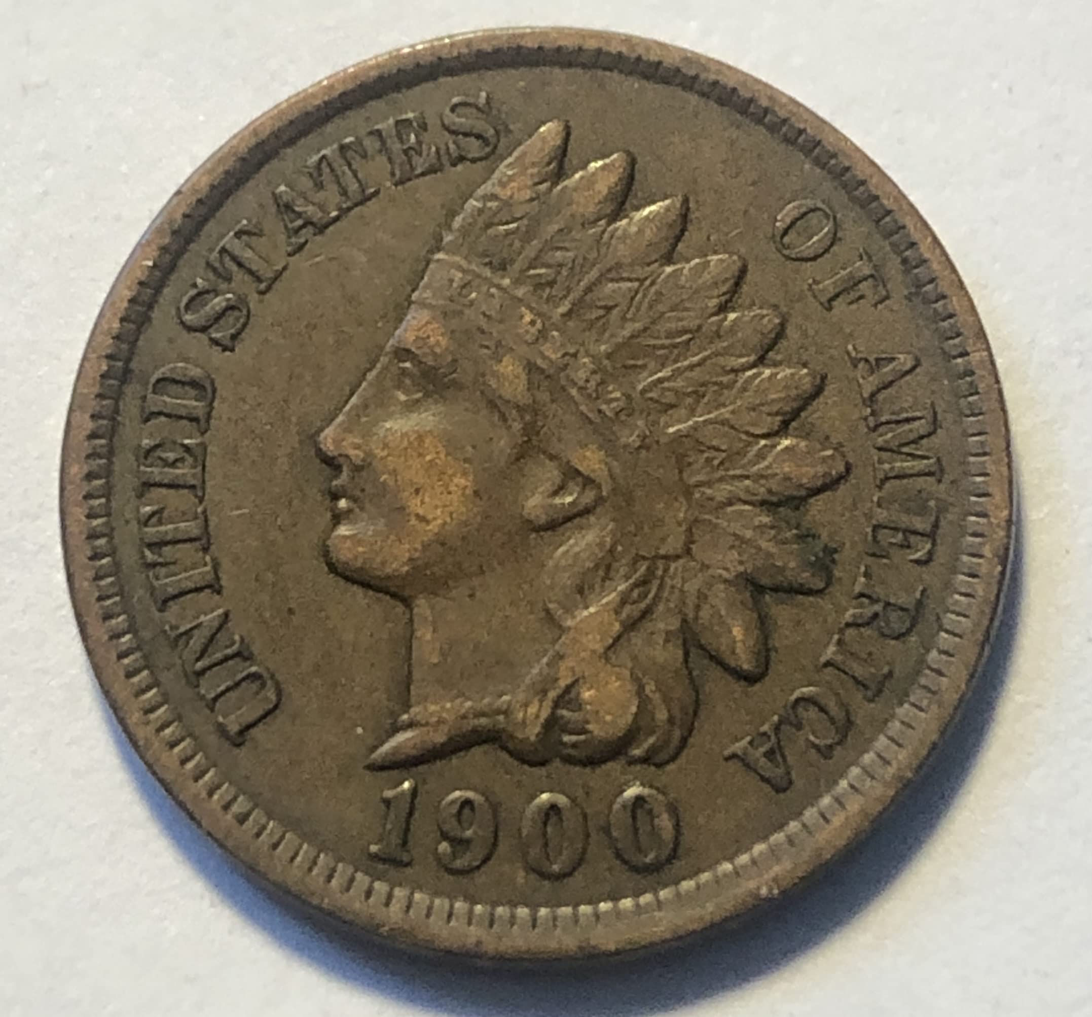 1900 P Indian Head Penny Cent Condition Extremely Fine Details