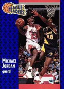 1991-92 fleer #220 michael jordan basketball card - league leaders