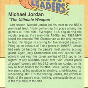 1991-92 Fleer #220 Michael Jordan Basketball Card - League Leaders