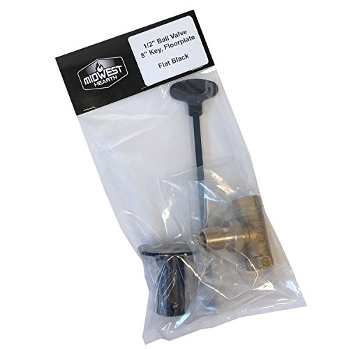 Midwest Hearth Gas Fire Pit Key Valve Kit - 1/2" NPT - Flat Black