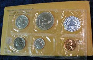 1960 p proof us mint proof set original government packaging proof