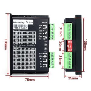 CNCTOPBAOS 4 Axis CNC Kit,Nema23 Stepper Motor CNC Controller Kit,USB Controller Card,with FMD2740C Driver,36V Power Supply,425oz-in 3A Stepper Motor 112mm Dual Shaft,USB CNC Breakut Board