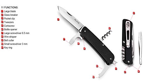 RUIKE Multifunctional Knive, Black, G10 (M21-B)