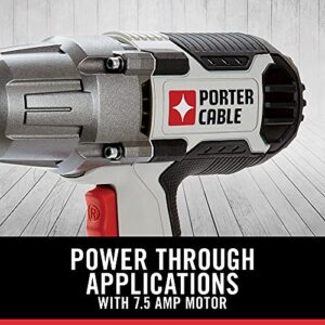 PORTER-CABLE Impact Wrench, 7.5-Amp, 450 lbs. of Torque, 1/2 Inch, Corded (PCE211)