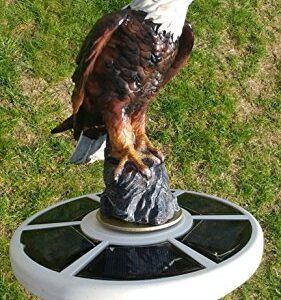 Eagle on Display Flagpole Topper Finial Ball - Hand Painted USA Realistic Lifelike