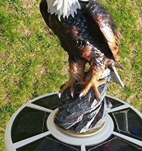 Eagle on Display Flagpole Topper Finial Ball - Hand Painted USA Realistic Lifelike