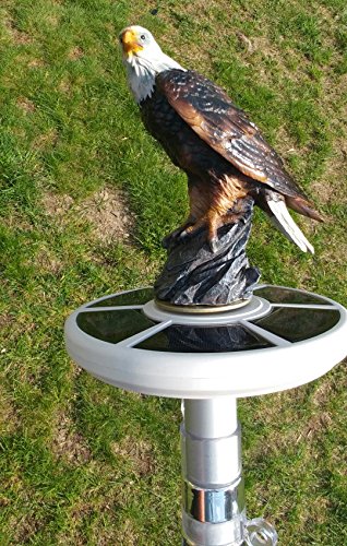 Eagle on Display Flagpole Topper Finial Ball - Hand Painted USA Realistic Lifelike