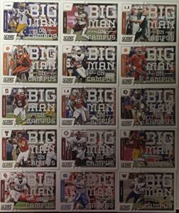 2017 panini score football big man on campus 2017 rookie insert set 15 cards patrick mahomes deshaun watson dalvin cook christian mccaffrey rookies