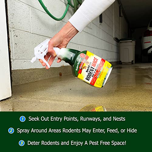 Nature’s MACE Rodent MACE 1 Gal Concentrate/Covers 87,000 Sq. Ft. / Repel Mice & Rats/Keep mice, Rats & Rodents Out of Home, Garage, attic, and Crawl Space/Safe to use Around Children & Pets