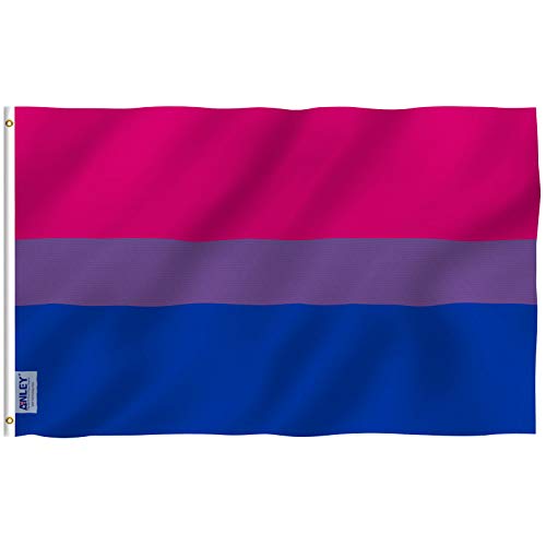 Anley Fly Breeze 3x5 Foot Bi Pride Flag - Vivid Color and Fade proof - Canvas Header and Double Stitched - Bisexual Flags Polyester with Brass Grommets 3 X 5 Ft