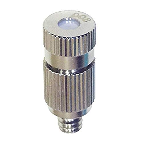 HydroMist Drip-Free Stainless Steel Misting Nozzle, Compatible with 18” and 24” Professional Series Misting Fans, Cool Caddies, and Extreme Series, 1000 PSI, 10/24 Threading, 0.008" Orifice