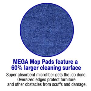 CleanAide All Purpose Mega Microfiber Mop Pads for 24 inch Plate 6 Pack