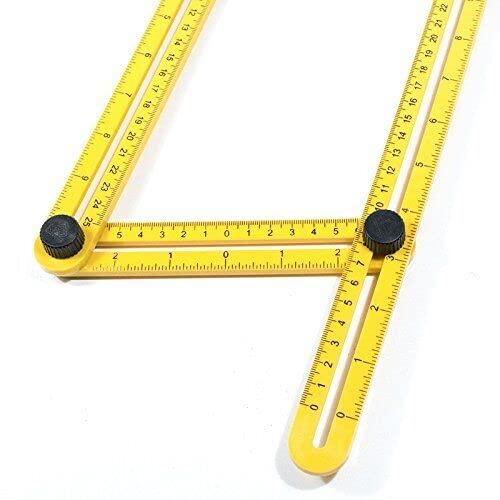 RameyStore Multi Function Ultimate Tile Four-Sided Ruler Flooring Working Template Measuring Instrument Tool