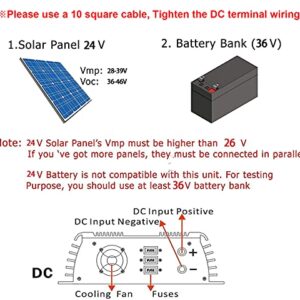 Y&H 1000W Grid Tie Inverter Stackable MPPT Pure Sine Wave DC30-45V Solar Input AC90-140V Output for 24V 30V 36V PV Panel