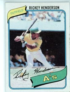 1980 topps #482 rickey henderson rc - oakland athletics uer mlb baseball card (rc - rookie card) nm-mt