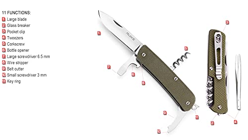 Ruike Multifunctional Knive, Green, G10 (M21-G)