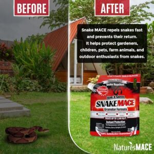 Nature's MACE Snake Repellent 25lb / Covers 13,200 Sq. Ft. / Keep Snakes Out of Your Garden, Yard, Home, attic and More/Snake Repellent/Safe to use Around Home, Children, & Plants