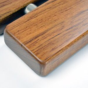 DIYHD 20" Modern Teak Wood Folding Shower Seat Bench Brushed Wall Mounted Shower Bench