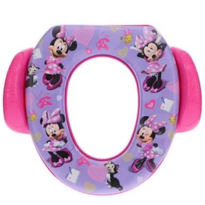 disney minnie mouse "happy helpers" soft potty seat and potty training seat - soft cushion, baby potty training, safe, easy to clean