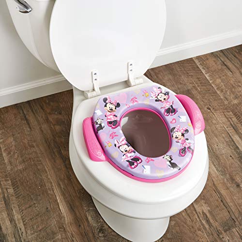 Disney Minnie Mouse "Happy Helpers" Soft Potty Seat and Potty Training Seat - Soft Cushion, Baby Potty Training, Safe, Easy to Clean