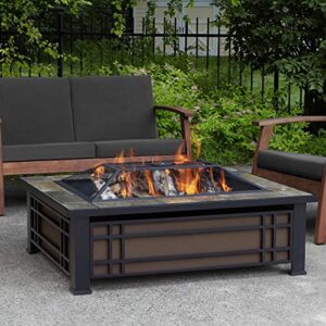 real flame 946-nst 946 hamilton fire pit, black