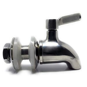 naples naturals stainless steel spigot for gravity fed water filters and beverage dispensers, requires 5/8-inch opening