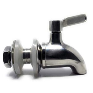 Naples Naturals Stainless Steel Spigot for Gravity Fed Water Filters and Beverage Dispensers, Requires 5/8-inch opening