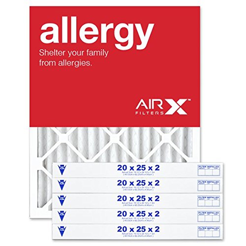 AIRx Filters 20x25x2 Air Filter MERV 11 Pleated HVAC AC Furnace Air Filter, Allergy 6-Pack, Made in the USA