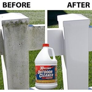 30 SECONDS Outdoor Mold & Mildew Stain Remover | Concentrate | 128 fl oz | Vinyl Siding Fences Patios & More | 4 Pack