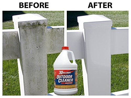 30 SECONDS Outdoor Mold & Mildew Stain Remover | Concentrate | 128 fl oz | Vinyl Siding Fences Patios & More | 4 Pack