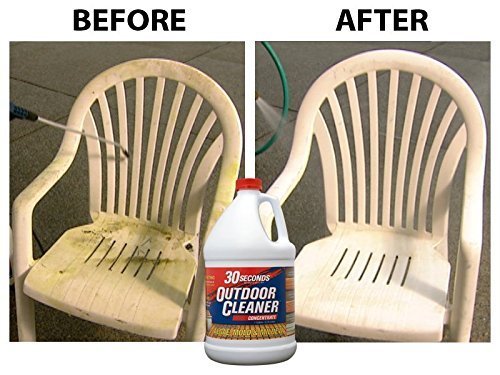 30 SECONDS Outdoor Mold & Mildew Stain Remover | Concentrate | 128 fl oz | Vinyl Siding Fences Patios & More | 4 Pack