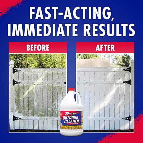 30 SECONDS Outdoor Mold & Mildew Stain Remover | Concentrate | 128 fl oz | Vinyl Siding Fences Patios & More | 4 Pack